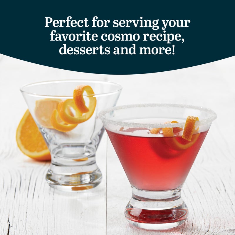 LIBBEY كؤوس مارتيني بدون ساق من ليبي، سعة 8.25 أونصة، مجموعة من 4 كؤوس مارتيني آمنة في غسالة الصحون، كؤوس مارتيني لمناسبات الزفاف والمزيد - Image 4