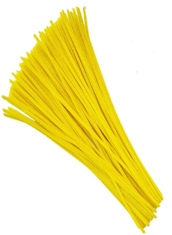 ProKart 100 Pcs Pipe Cleaner for Crafts, Flower and Hobby | Furry Sticks for Kids Crafts and Projects | Kids Fun Activity Pipe Cleaner for Scrap Booking DIY Activities (12 Inches 100 Pcs) (Yellow) - Image 1