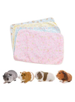 Kathson kathson 4 Pack Guinea Pig Cage Liner Hamster Cage Bedding Pad Reusable Pee Pads Super Absorbent Waterproof Food Mat for Small Animals  - Image 1