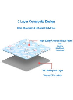 Kathson kathson 4 Pack Guinea Pig Cage Liner Hamster Cage Bedding Pad Reusable Pee Pads Super Absorbent Waterproof Food Mat for Small Animals  - Image 3