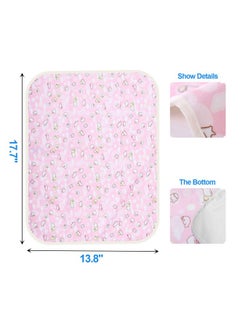 Kathson kathson 4 Pack Guinea Pig Cage Liner Hamster Cage Bedding Pad Reusable Pee Pads Super Absorbent Waterproof Food Mat for Small Animals  - Image 2