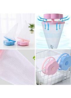 K KODZN K KODZN Flower Shape Home Washing Machine Floating Net Bag Hair Removal Ball Debris Thread Cleaning Filter Net Lint Mesh Bag ColorMulticolor Set of 5  - Image 5