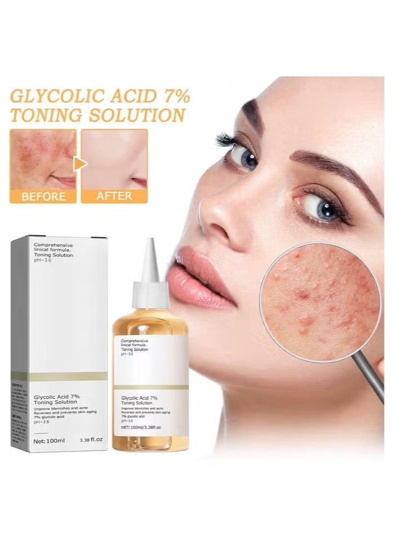 Genericcc Glycolic Acid 7% Toning Solution 100ml shrink pores control oil and eliminate acne moisture replenishment - Image 5