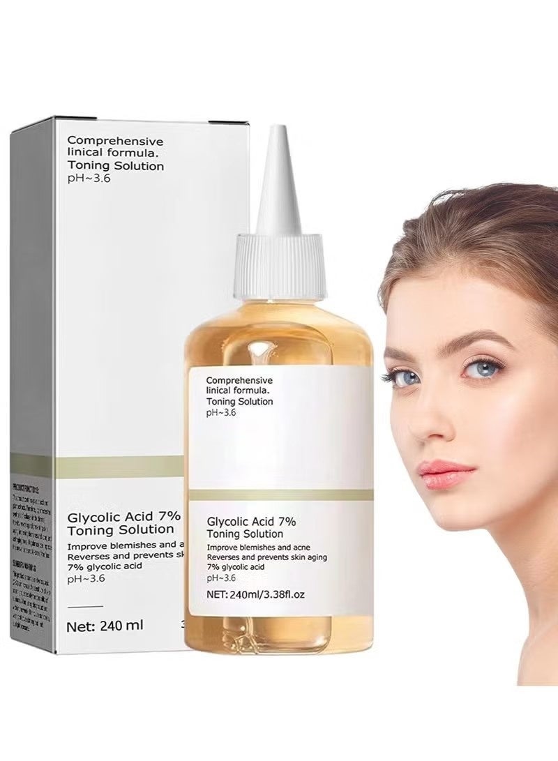 Genericcc Glycolic Acid 7% Toning Solution 100ml shrink pores control oil and eliminate acne moisture replenishment - Image 1