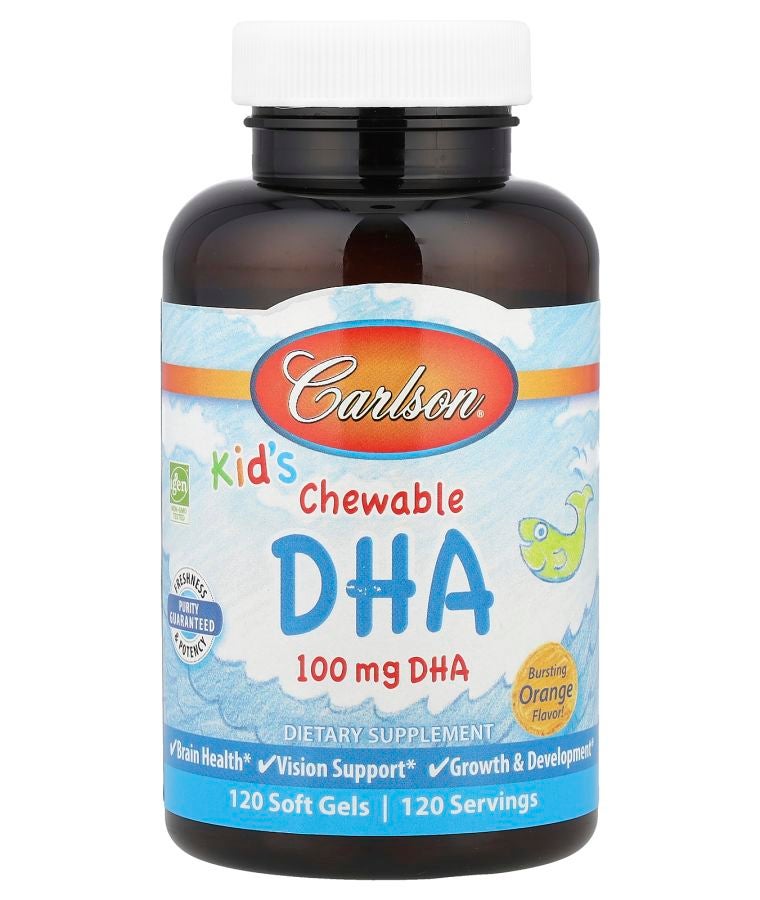 Kid's Chewable DHA Bursting Orange 120 Soft Gels