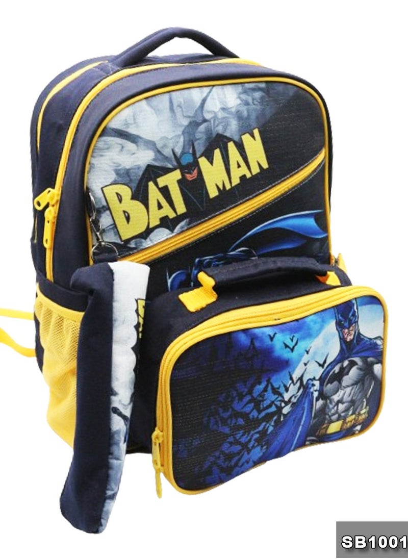 Gharibo Bags School backpack with lunch bag Size 15 Bat Man  - Image 3