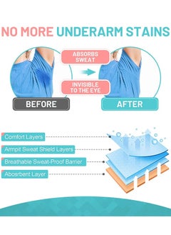 Beauenty Underarm Sweat Pads, 100Pcs Disposable Underarm Shields Pads for Clothing Sweating Comfortable Unflavored Non Sweat Armpit Protection, Comfortable Unflavored, Non VisibleUnderarm Sweat Pads, 100Pcs  - Image 4