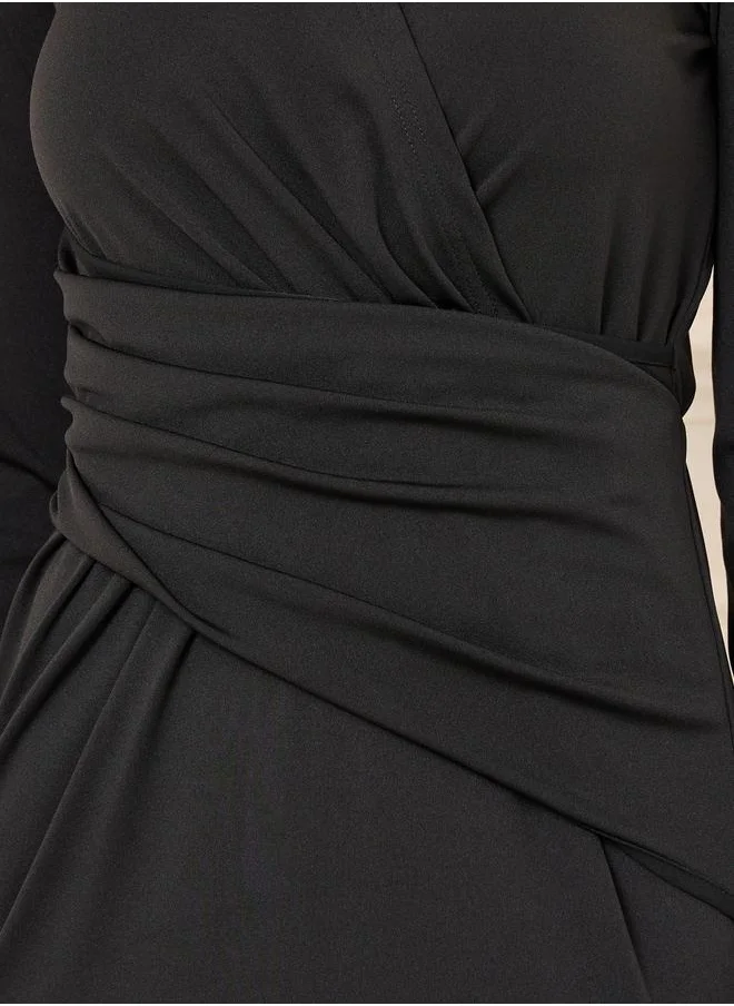 Styli Long Sleeve Sheath Dress