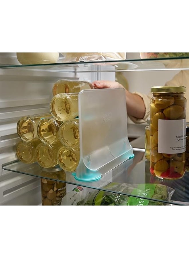 Movable Fridge Shelf Divider and Organiser for Cans, Bottles, fixed with suction cups, BPA free - Image 2
