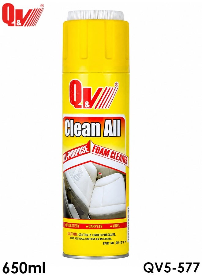 5 PCS Multi-Purpose Foam Cleaner Spray 650ml for Car Interior, Upholstery, Carpet, Fabric, Vinyl, Leather, Dashboard, Sofa & Home Surfaces - Image 5
