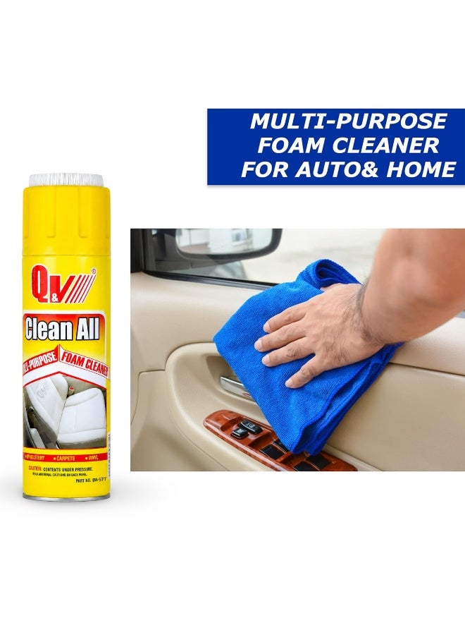 5 PCS Multi-Purpose Foam Cleaner Spray 650ml for Car Interior, Upholstery, Carpet, Fabric, Vinyl, Leather, Dashboard, Sofa & Home Surfaces - Image 4