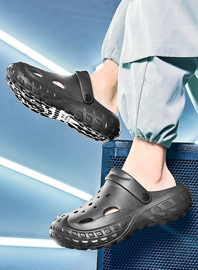 DUNISO صنادل رجالية من أجل الموضة صندل منزلق سريع الجفاف مع نعل غير قابل للانزلاق ونعل سميك شبشب للشاطئ قابل للتنفس صندل رجالي للمنزل شبشب مسطح للداخل والخارج - Image 4