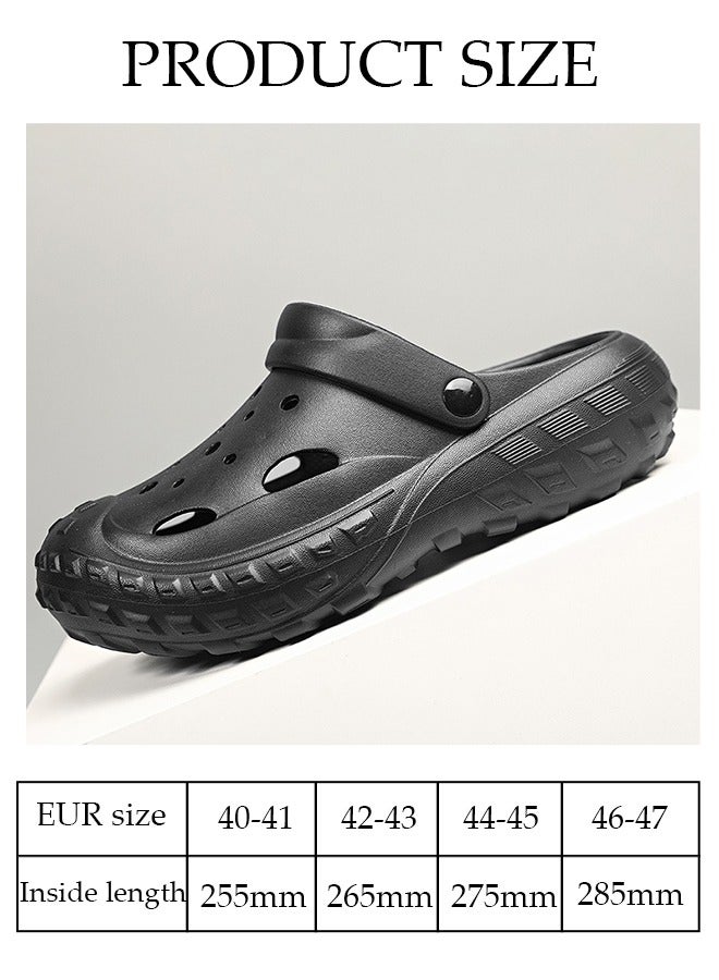 DUNISO Men's Clog Sandals for Fashion Quick Drying Slide Sandal with Non-slip Soles Thick Sole Beach Slipper Breathable Slip-on Sandal Men's House Flat Slipper for Indoor & Outdoor - Image 2