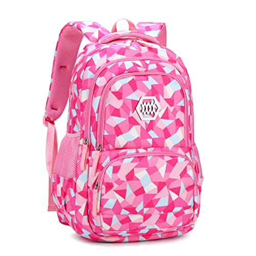 Bansusu Geometric Print Kids Backpack for Girls Boys School Bag Bookbags - Image 1