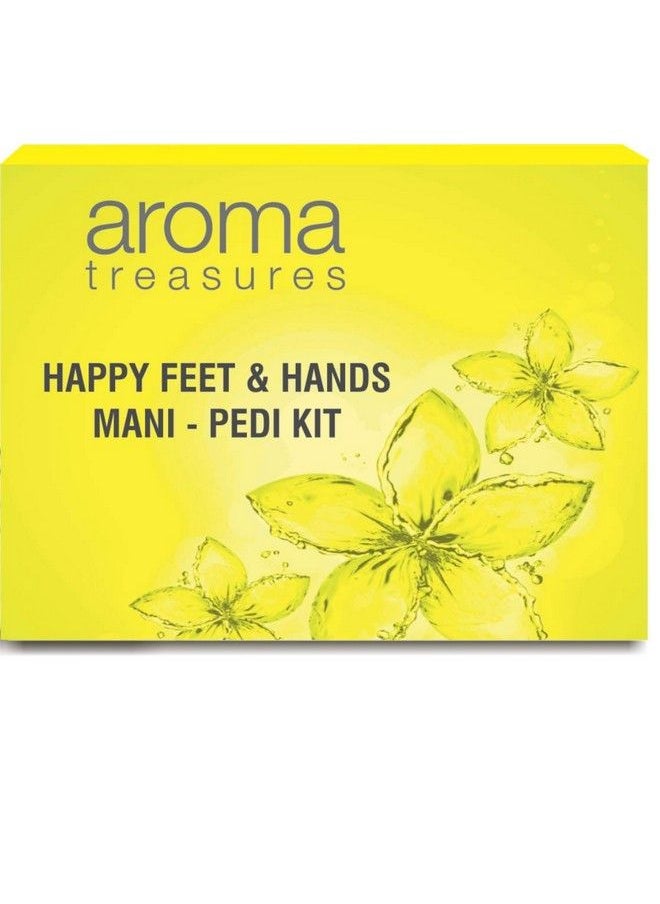 Aroma Treasures Happy Feet And Hands Manicure Pedicure Kit Contains Cuticle Cream Footh Wash Lavender Salt Scrub Foot Mask (One Time Use Kit)  - Image 2