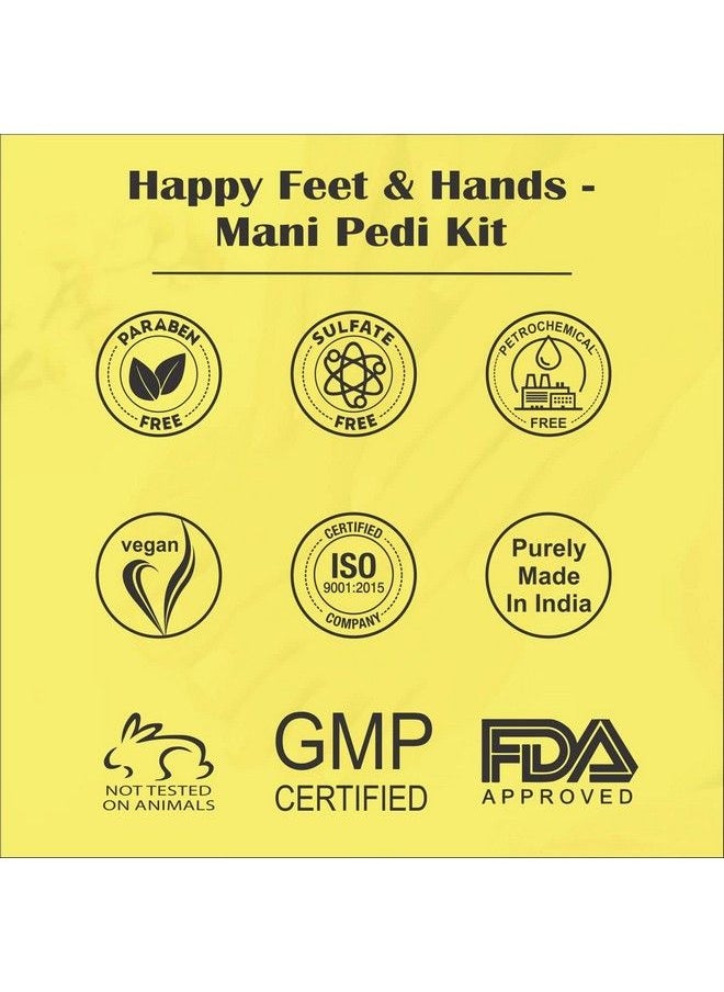 Aroma Treasures Happy Feet And Hands Manicure Pedicure Kit Contains Cuticle Cream Footh Wash Lavender Salt Scrub Foot Mask (One Time Use Kit)  - Image 4