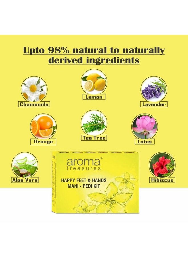 Aroma Treasures Happy Feet And Hands Manicure Pedicure Kit Contains Cuticle Cream Footh Wash Lavender Salt Scrub Foot Mask (One Time Use Kit)  - Image 3