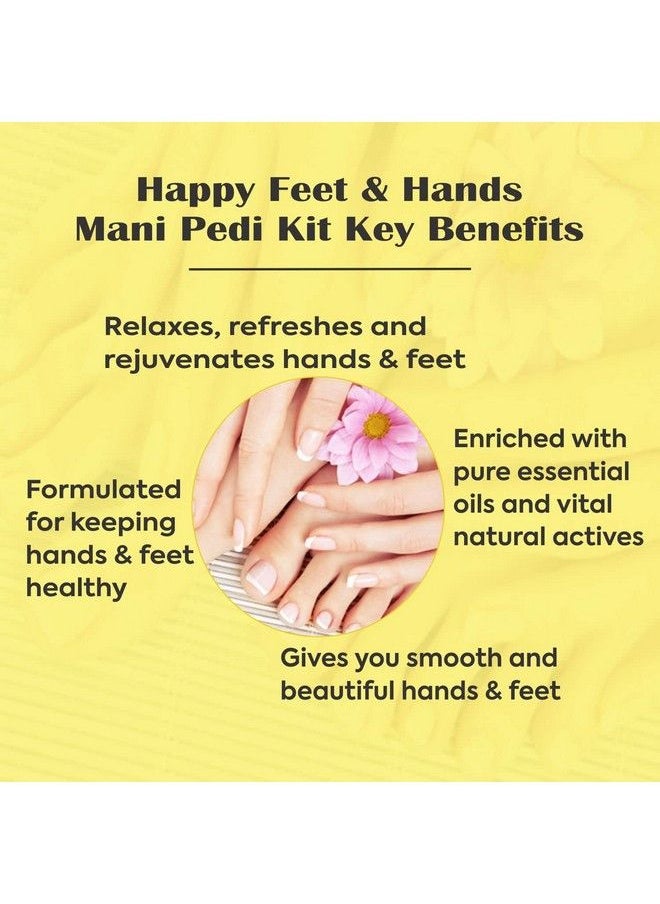 Aroma Treasures Happy Feet And Hands Manicure Pedicure Kit Contains Cuticle Cream Footh Wash Lavender Salt Scrub Foot Mask (One Time Use Kit)  - Image 5