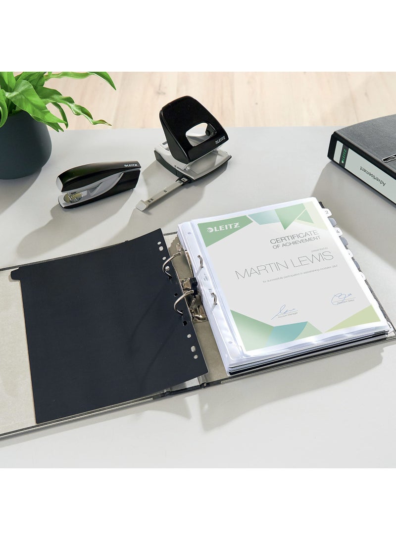 2-Ring 2-Inch Premium A4 Sized European Black Marbled Binder, Black - Image 2