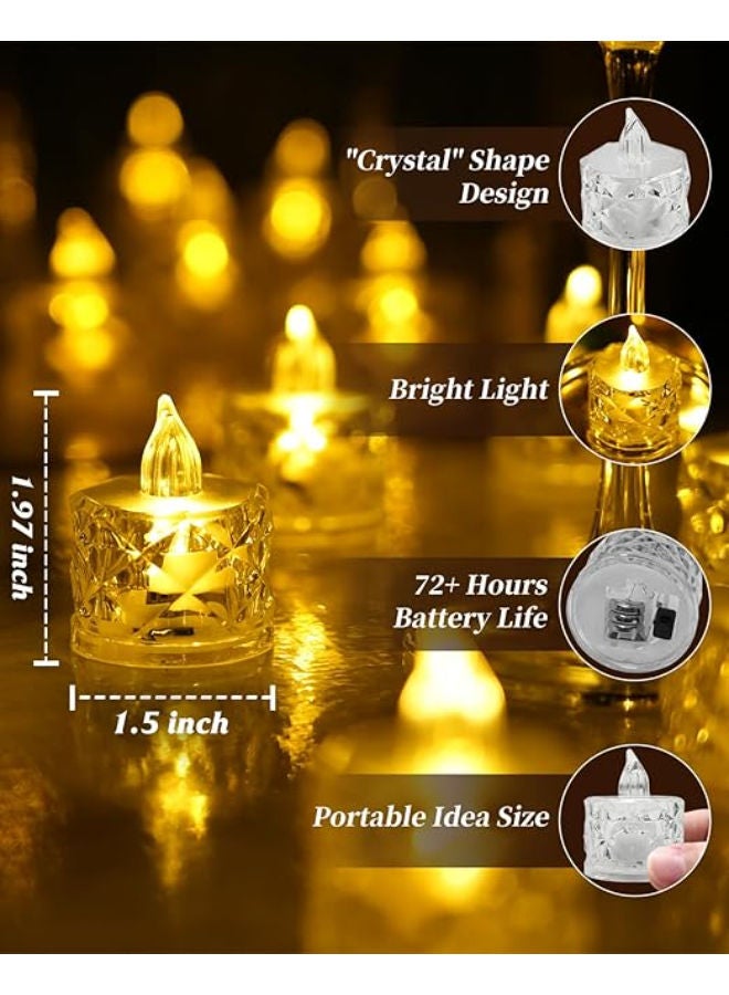 مجموعة من 24 شمعة شاي بدون لهب تعمل بالبطارية - Image 4