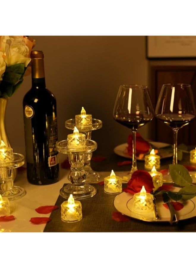 مجموعة من 24 شمعة شاي بدون لهب تعمل بالبطارية - Image 3