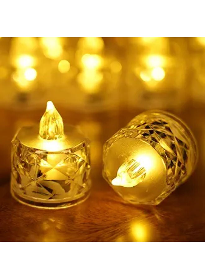 مجموعة من 24 شمعة شاي بدون لهب تعمل بالبطارية - Image 2