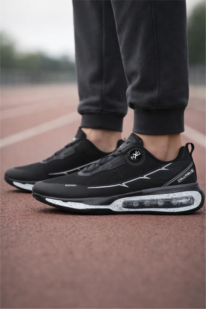 Columbus Catalyst Sports Shoes - Running Shoes|Walking Shoes| Training & Gym Shoe | Outdoors Shoe for Men (Black & Silver), UK 6 - Image 3