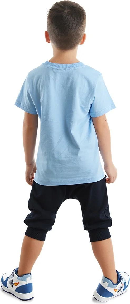 Denokids Shark'n Roll Boy T-Shirt Capri Shorts Set