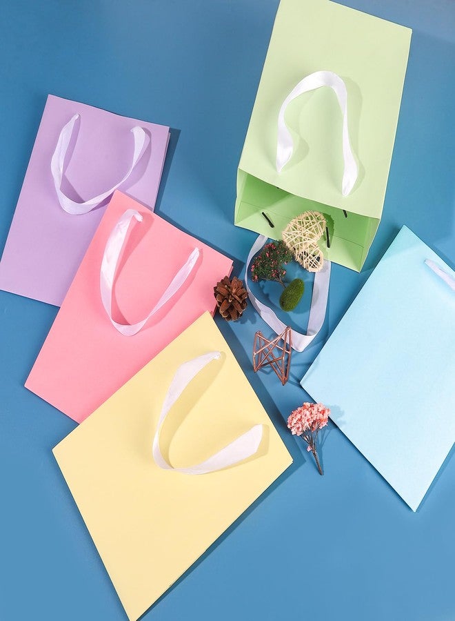 MOXARYSU 5 Pcs Medium Gift Bags With Handles: 7x4x9 Pastel Kraft Paper Bags With 10 Tissues For Party, Birthday,Baby Shower,Wedding（Soft Color） - Image 4