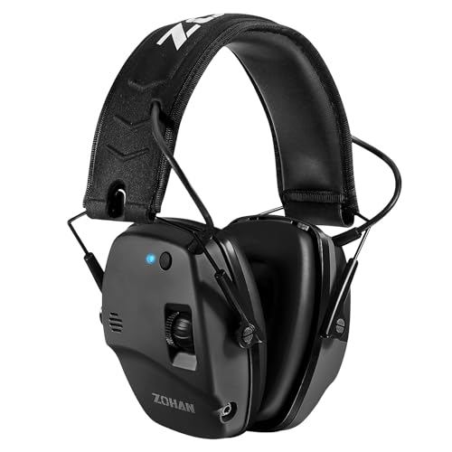 ZOHAN 035 Bluetooth 54 Shooting Ear Protection Earmuff Active Noise Canceling Hearing Protection with Sound Amplification Black Bluetooth - Image 1