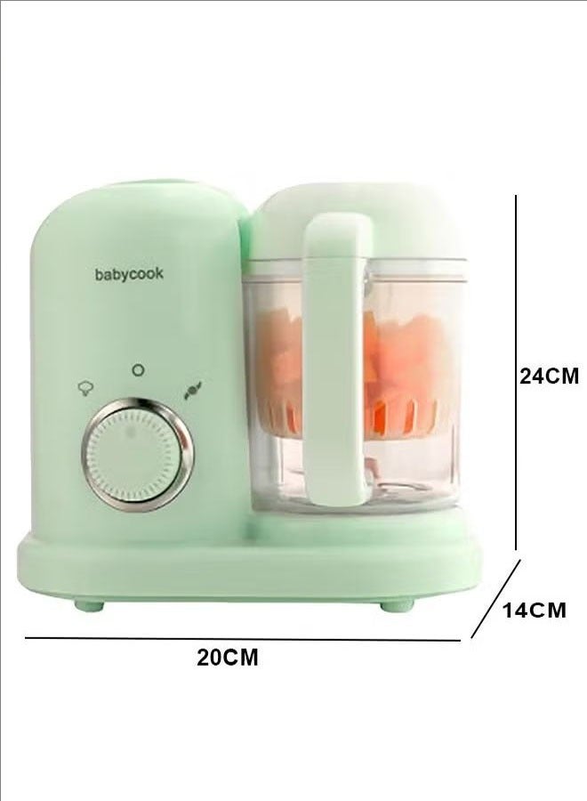 Shatterproof electric steam multifunctional baby food processor, mixing, cooking, melting, heating, multi-purpose in one machine, green  - Image 4