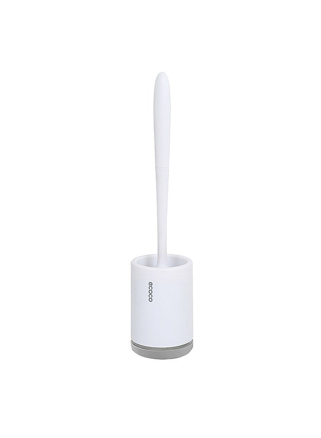 ecoco Toilet Brush and Holder Set Toilet Bowl Brush Bathroom Hollow Drainage Holder Toilet Soft Cleaner Brush Kit with Caddy  - Image 1