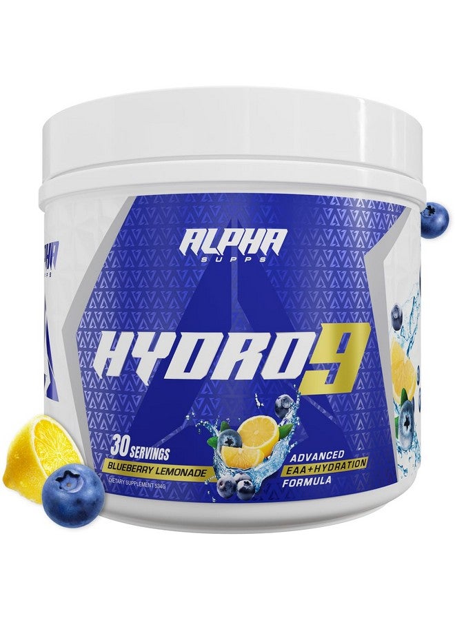 Alpha Supps Hydro 9 Aminos | EAA + Hydration Formula | Essential Amino Acids EAAs Powder with BCAAs & Electrolytes 30 Servings - Blueberry Lemonade - Image 1