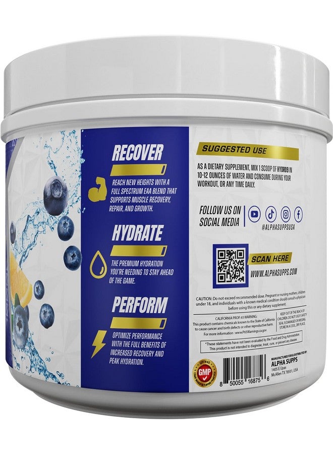 Alpha Supps Hydro 9 Aminos | EAA + Hydration Formula | Essential Amino Acids EAAs Powder with BCAAs & Electrolytes 30 Servings - Blueberry Lemonade - Image 4