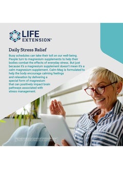 Life Extension Calm-Mag - Bioavailable Form of Magnesium Acetyl Taurinate Supplement for Relaxation and Stress Management - Gluten Free, Non-GMO, Vegetarian - 30 Capsules  - Image 3