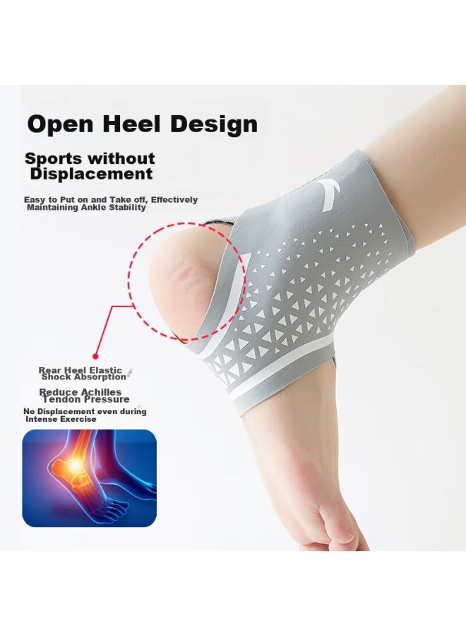 ANTA Ankle Brace, Sports Anti-Sprain, Foot And Ankle Protector, Ultra-Thin, For Men And Women, Basketball, Running, Joint Stabilizer, Gray And White - Image 4