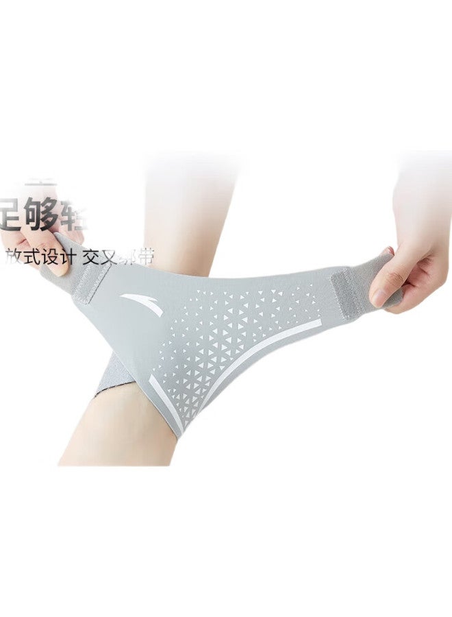 ANTA Ankle Brace, Sports Anti-Sprain, Foot And Ankle Protector, Ultra-Thin, For Men And Women, Basketball, Running, Joint Stabilizer, Gray And White - Image 1