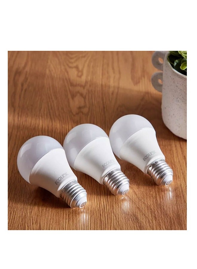 ECOLINK 3 Piece LED Light Bulb,8W, E27 Base,6500K 1CT/12 Cool Day Light  - Image 4