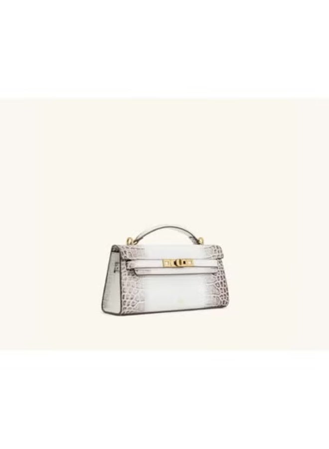 JW PEI Noor Handbag, Crocodile-Embossed Kelly Style Bag, Adjustable Shoulder Strap Purse - Image 2