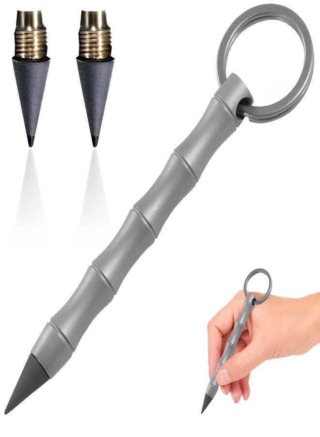 Tizee Everlasting Metal Inkless Pencil - Infinity Pencil,Bamboo Joint Design, Titanium Mechanical Pen for Office, Sketch, Drawing, Writing, No Need Sharpened, Keychain Gift - Image 1