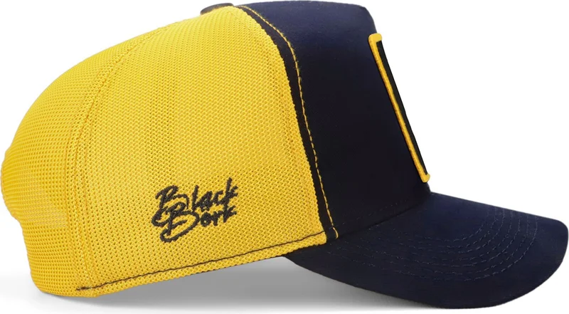 Blackbörk Blackbörk V1 Trucker 1907 - 1 Dark Navy Blue-Yellow Hat (Cap) with Code Logo