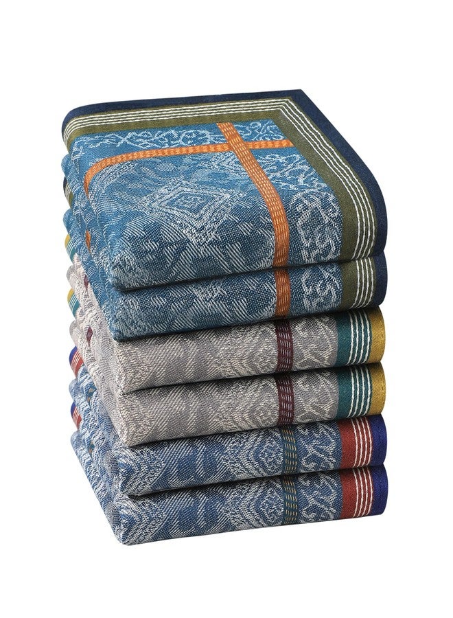 HOULIFE Hankerchieves Men, Cotton Men’s Handkerchiefs, Soft Cotton Hankies (Mixed-6 PCS) - Image 1