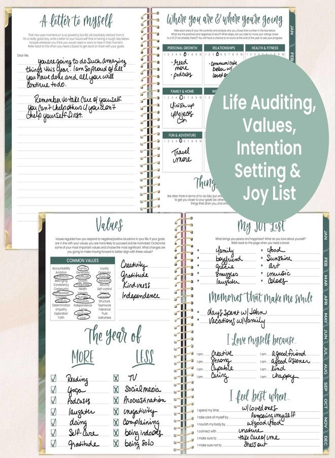 بلوم ديلي بلانرز مخططات بلوم اليومية، غلاف مقوى، مخطط 2026 (من يناير إلى ديسمبر) - 8.5 بوصة × 11 بوصة، دفتر تنظيم أسبوعي وشهري مؤرخ مع ملصقات وعلامات تبويب - ضربات طلاء زمردية - Image 4