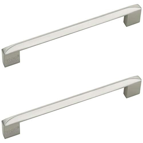 FAST CP40S Stainless Steel SS Matte Silver Cabinet Pull Handle for Wardrobe Cupboard Door & All Other Drawers 2pcs (160mm 8inch) - Image 1