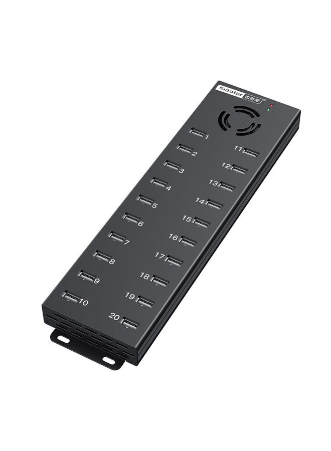 Sipolar 20-Port Usb 2.0 Industrial Grade Hub Splitter A-805P (3M) Hub Mobile Computer Converter One Drag Multiple Single Port 1A With External Power