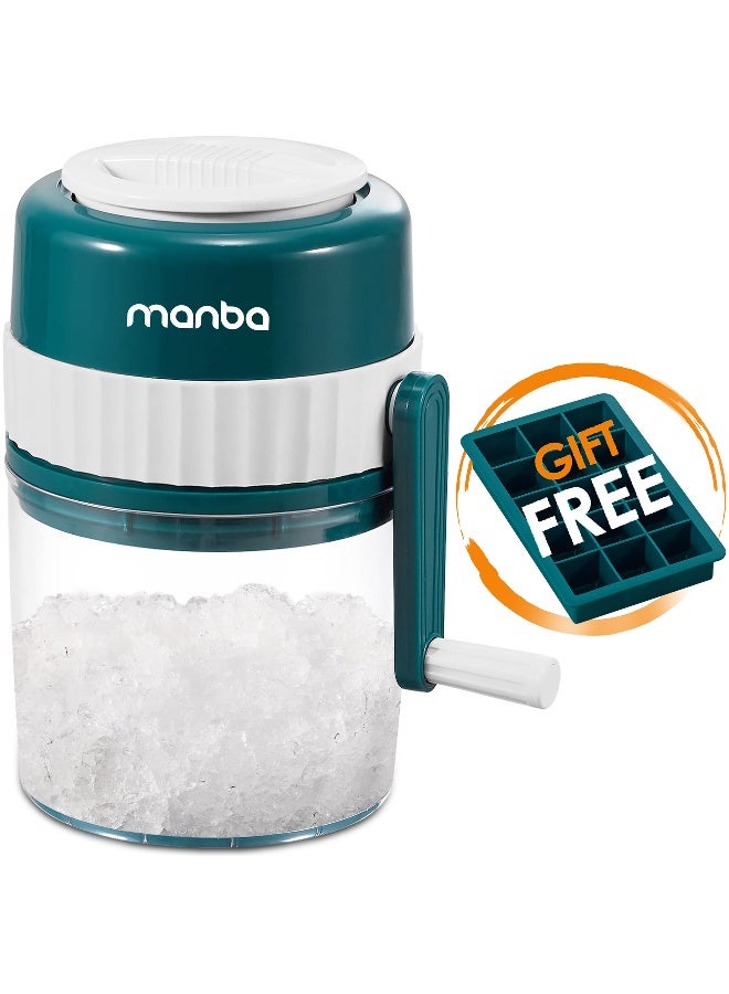 MANBA Ice Shaver and Snow Cone Machine - Premium Portable Ice Crusher and Shaved Ice Machine with Free Ice Cube Trays - BPA Free - Image 1