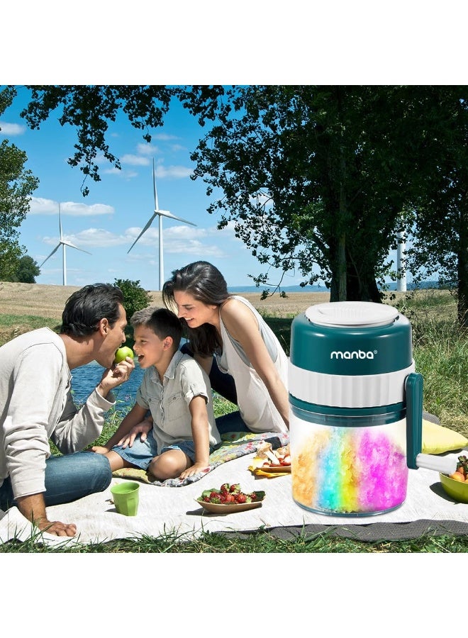 MANBA Ice Shaver and Snow Cone Machine - Premium Portable Ice Crusher and Shaved Ice Machine with Free Ice Cube Trays - BPA Free - Image 4