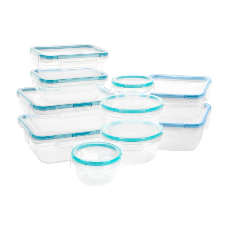 Snapware Plastic Total Solutions (10-Pack, Mixed Sizes) Food Storage Containers Set, Airtight & Leakproof Plastic Locking BPA-Free Lids Tupperware, Freezer Dishwasher Microwave Safe - Image 1