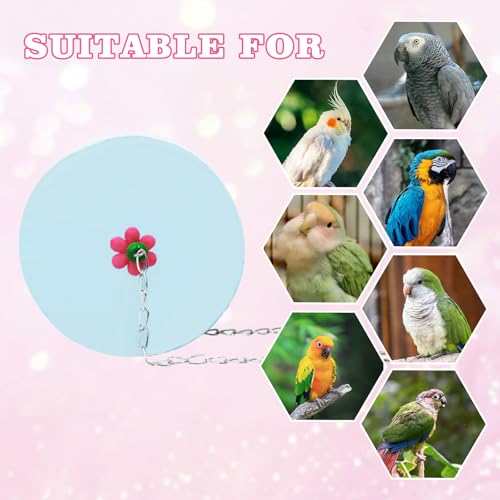 BingegePet Bird Beak Grinding Stone – Large Blue Cylinder Parrot Chew Toy with Metal Hanging Chain – Cage Accessory for Macaws, African Greys, Cockatiels & Medium to Large Birds - Image 5