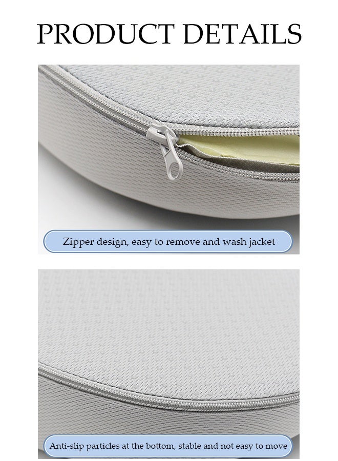 DUNISO Donut Pillow Hemorrhoid Tailbone Cushion,Memory Foam Seat Cushion，Office Seat Cushion，for Pressure Relief, Back Pain Relief, Sciatica, Lower Back and Spine Support, Hemorrhoid Pain Relief - Image 3